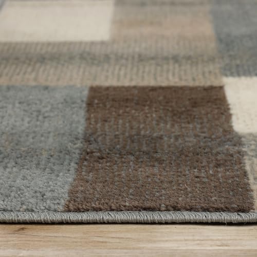 SUPERIOR Clifton Indoor Plush Area Rug, Easy Clean, 3'x5', A Grey