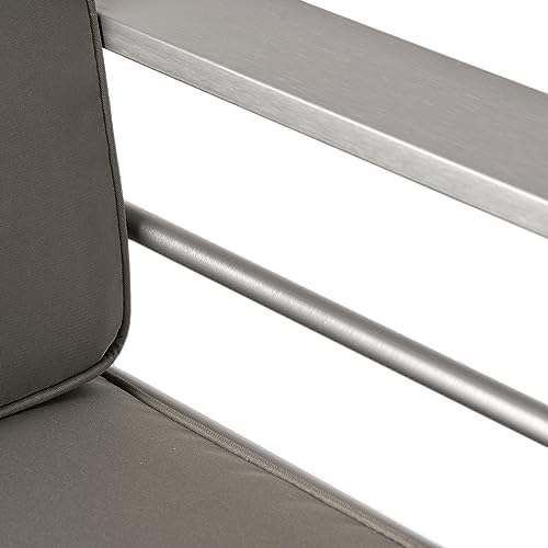 Christopher Knight Home Cape Coral Outdoor Aluminum Club Chairs with Side Tab...