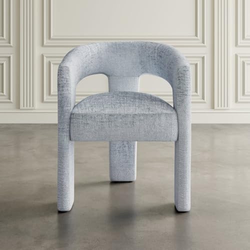 Jofran Gwen Jacquard Upholstered Accent Chair, Modern Luxury Plush Sculptural...