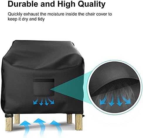 2 Pack Outdoor Patio Chair Covers Waterproof 38"Wx31"Dx29"H, B...