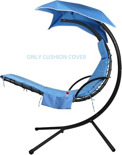 MICTONY Outdoor Hanging Lounge Chair Replacement Cushion Cover and Umbrella F...