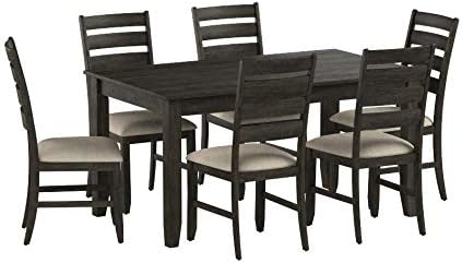 Signature Design by Ashley Rokane 7-Piece Dining Table Set for 6, Brown