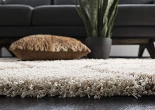 SAFAVIEH Hudson Shag Rug 10x14, Plush Trellis X-Large Ivory & Beige SGH280D