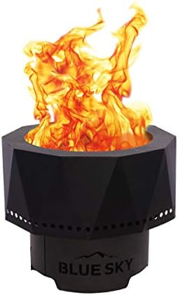 Blue Sky Outdoor Living Ridge Portable Fire Pit, Smokeless Fire Pit with Spar...