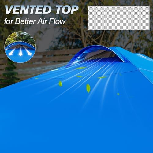 WEIZE 10x10 Pop Up Canopy Tent, 1-Button Push Setup Canopy Tent with 1 Sidewa...