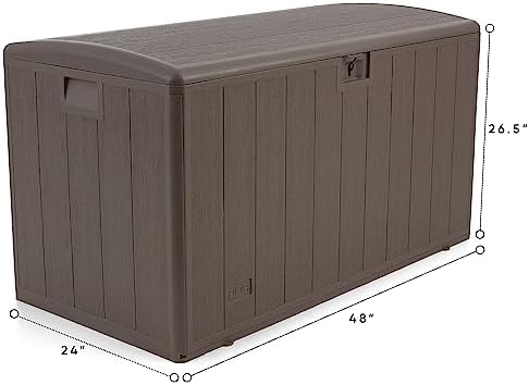 Plastic Development Group Outdoor Storage Deck Box, Standard Close, 105 Gallo...