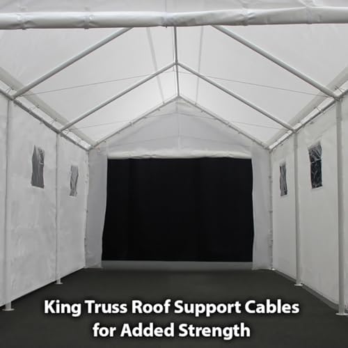King Canopy Hercules with Enclosure Kit 10-Feet by 20-Feet, 2-Inch Steel Fram...