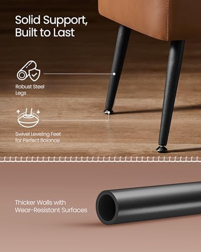 VASAGLE Storage Ottoman Bench, PU Leather, Steel Legs
