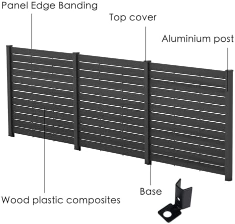 Kozyard 50" W x 48" H Privacy Screens Fence Panel Specifically for ...