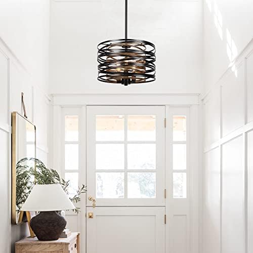 12.6'' Farmhouse Chandeliers for Dining Room, 3-Light Industrial Meta...