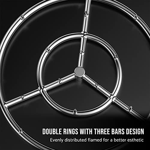 Skyflame 18 Inch Round Stainless Steel Fire Pit High Flame Burner Ring