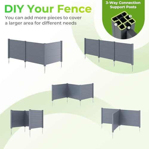 GIANTEX 36''H x 48''W Air Conditioner Fence Privacy Screen 3 ...