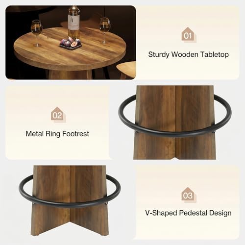 Tribesigns Round Bar Table