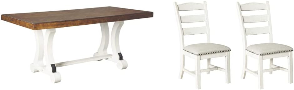 Signature Design by Ashley Valebeck Farmhouse Rectangular Extension Dining Ta...