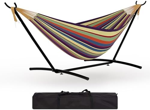 GarveeLife Instant-Setup 2-Person Hammock with Reinforced Steel Frame – Porta...