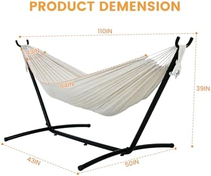 Lazy Daze Portable Hammock with Stand, Free Standing Hammocks for Indoor Outd...