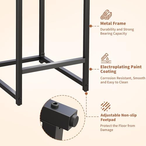 GarveeHome Bar Stools Set of 2, Modern Counter Height Bar Stools with Back an...