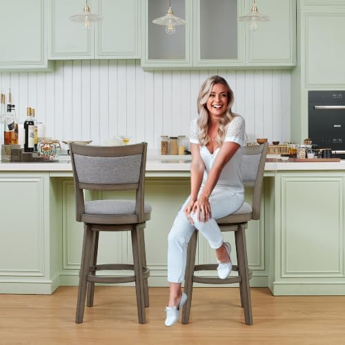 PrimeZone Swivel Bar Stools Set of 2, 26" Counter Height Barstools