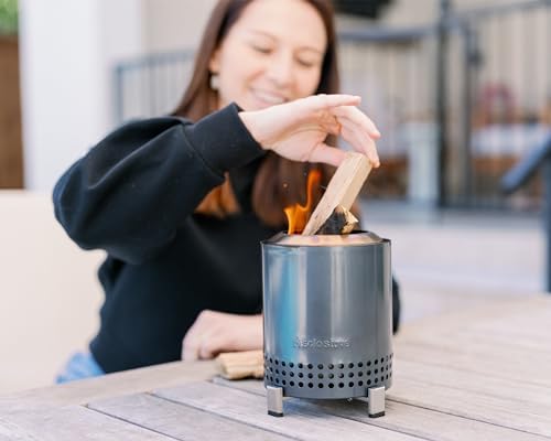Solo Stove Mesa, 5.1 Inch Tabletop Fire Pit with Stand - Smokeless, Stainless...