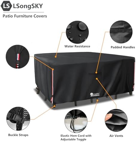 Outdoor Furniture Covers Waterproof,600D Heavy Duty Patio Furniture Covers fo...