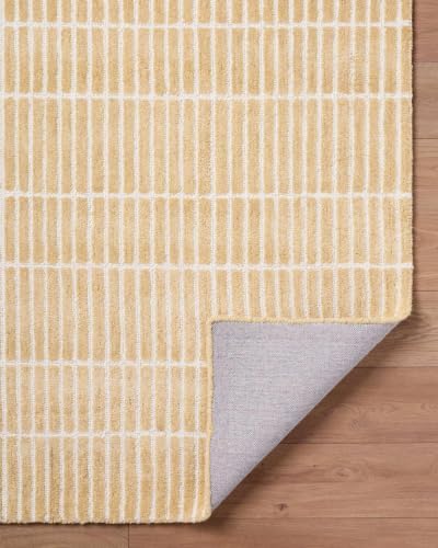 Hauteloom Finial Wool Living Room, Bedroom Area Rug - Neutral Modern Minimali...