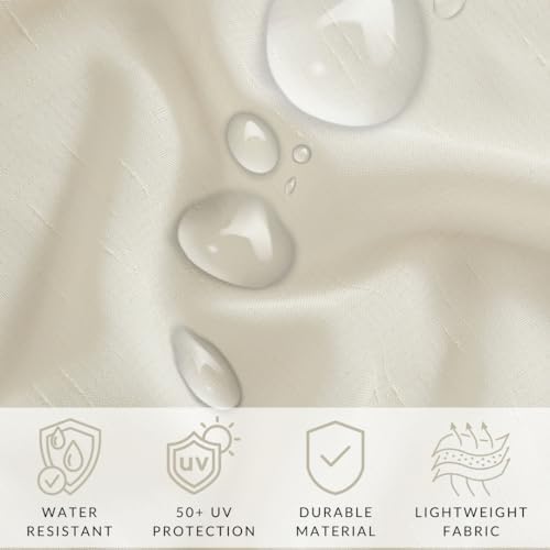 Threadmade Carmen Sheer Extra Wide Indoor/Outdoor Sheer Window Curtain, Ivory...
