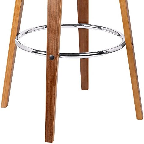 Armen Living Harbor Mid Century Modern 26" Seat Height Backless Swivel C...