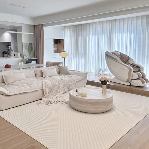 ø31.5'' Round Stone Coffee Table for Living Room, Modern Drum Circle ...