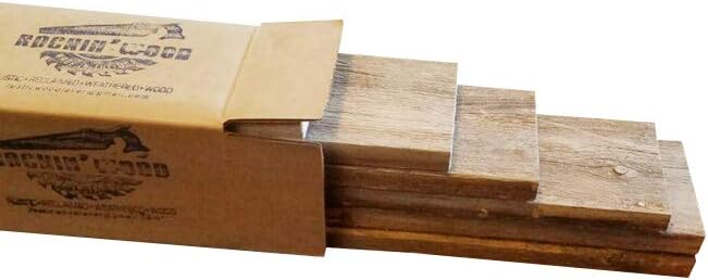Rustic Weathered Reclaimed Wood Planks for DIY Crafts, Projects and Decor (6 ...