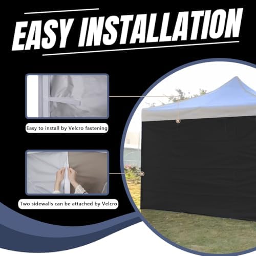 10x10 Pop Up Canopy Tent Sidewalls - Straight Leg Compatible, 300D Waterproof...
