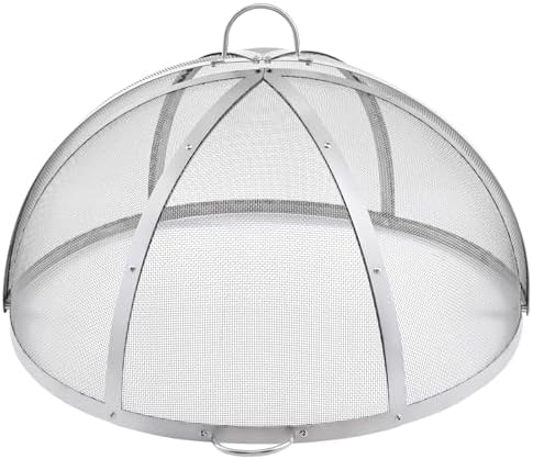 Firepit Spark Screen Lid, 30" Diameter, Outdoor Firepit Ring Cover Round...