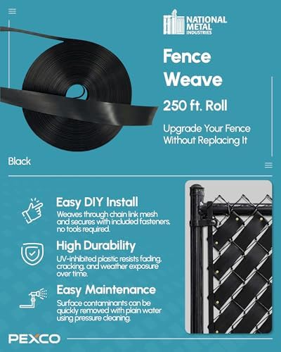 Pexco Privacy Slats for Chain Link Fence, 250 Ft, Black