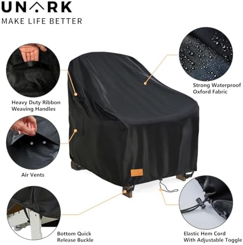 Outdoor Adirondack Chair Cover 2 Pack,Heavy Duty Patio Covers Waterproof, Out...