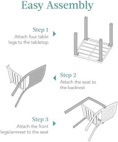 Best Choice Products 3-Piece Outdoor Bistro Set, Stackable Modern Steel Furni...