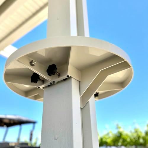 ALUMATABLE™ Aluminum Patio Cover Post Table (Desert Sand)