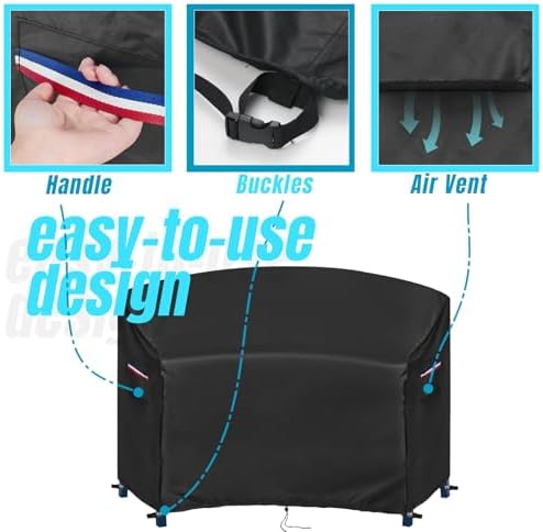 420D Waterproof Adirondack Chair Cover 81"W x 30"D x 49"H Black