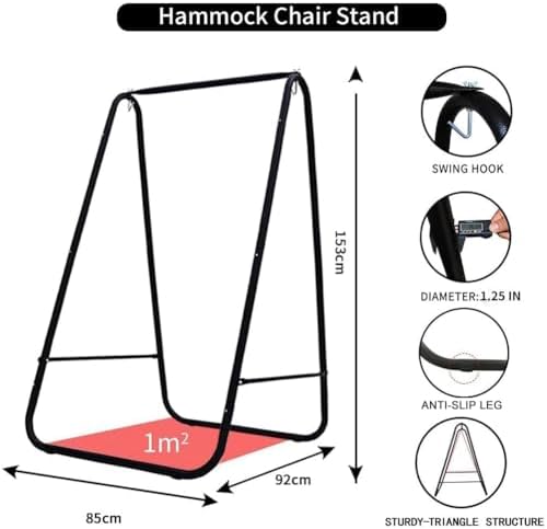 Hammock Chair with Stand,Hammock Chair Stand with Hanging Swing Chair Include...