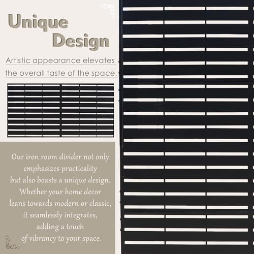 Kozyard Metal Privacy Screen 74" H x 47.2" W Decorative Outdoor Div...