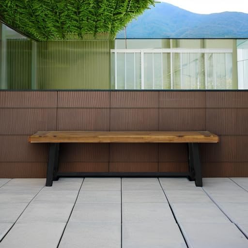 Christopher Knight Home Toby Outdoor Acacia Wood Bench, Sandblast Teak Finish...