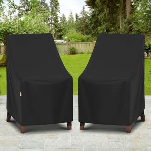 Arcedo High Back Outdoor Chair Cover Waterproof, 2 Pack, 27"W x 30"...