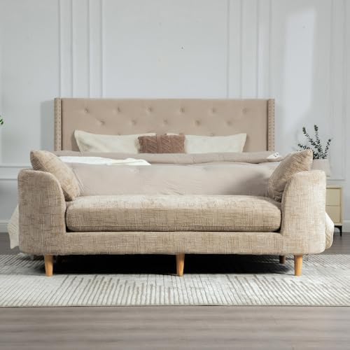 77.2" Chenille End of Bed Bench Chaise Lounge, Upholstered Bedroom Bench...