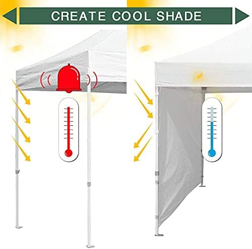 Eurmax USA 10x20 Pop Up Canopy SunWall-UV Protection for Tents,Blocks Sunligh...