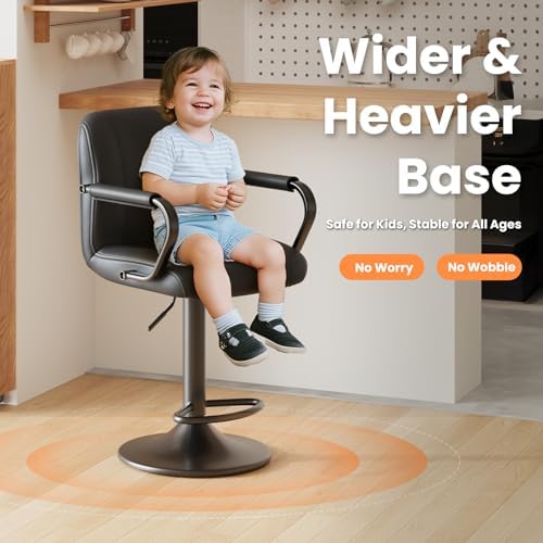 MALOL 3 Piece Bar Stool Set - Swivel High Chairs for Kitchen Island, Modern B...