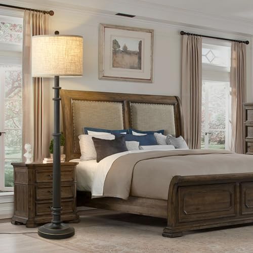 EJIAXIN Floor Lamps for Living Room - 60" Farmhouse Floor Lamp with Adju...