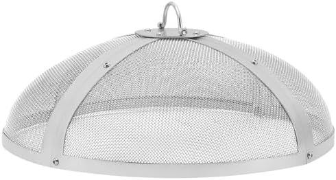 VEVOR Fire Pit Spark Screen Round 20", Reinforced Heavy Duty Steel Metal...