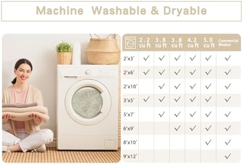Washable Rugs 8x10 Area Rugs for Living Room,Bedroom,Dining Room Carpet
