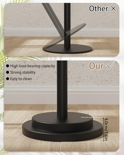 Square Side Table, Height Adjustable Vintage Drink Stand, White