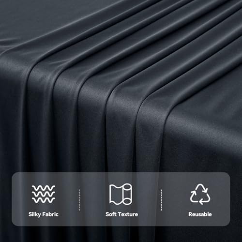 Outpain 10ftx20ft Black Backdrop Ceiling Drapes,2Panels 20ft Height Wrinkle F...