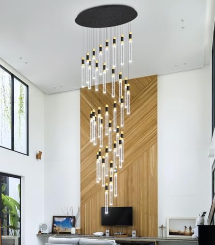 16 Foot High Ceiling Chandeliers for Living Room Entryway 32 Lights LED Light...