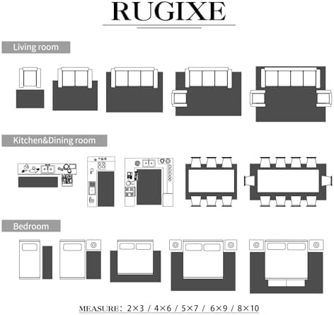 RUGIXE 5x7 ft Beige Washable Area Rug for Living Room,Vintage Boho,Non Slip